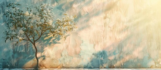 Fototapete - The wall of the tree is beautiful. pastel background. with copy space image. Place for adding text or design
