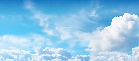 Wall Mural - Daylight sky with white clouds, offering a serene copy space image.