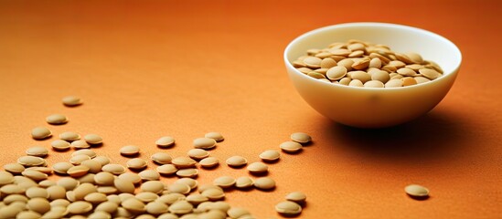 Aufkleber - A lentil is a small, flat, round seed with an image of copy space.