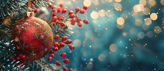 Poster - Christmas decoration. with copy space image. Place for adding text or design