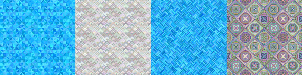 Wall Mural - seamless color geometric pattern set