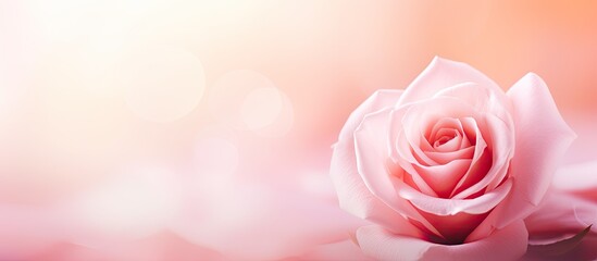 Canvas Print - Soft focus pink rose background with copy space image.