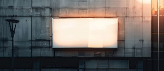 Fototapete - Rectangular sign on the building with copy space image for text and design mockup.