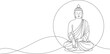 © Ohice - continuous line-art buddha