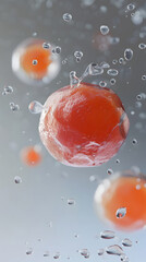 Canvas Print - 3d rendering of Human cell or Embryonic stem cell microscope background.