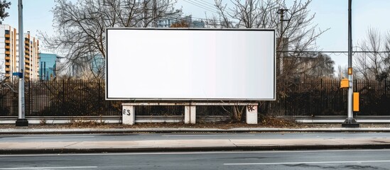Fototapete - Billboard featuring copy space for street advertisements.