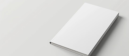 Aufkleber - White background with a blank brochure for design purposes. Copy space image.