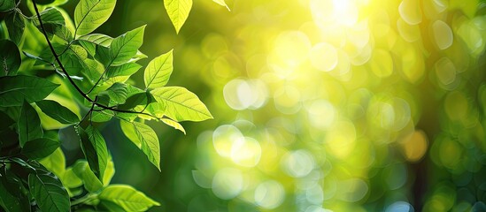 Poster - Nature's verdant backdrop with ample copy space image.