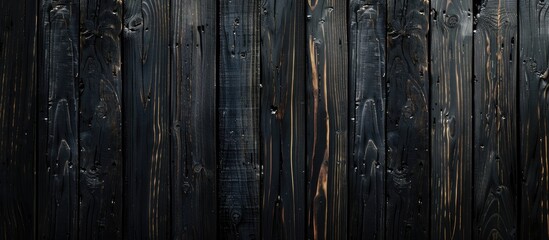 Aufkleber - Close-up of modern wooden background with black coloring, suitable for a copy space image.