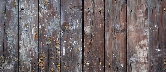 Wall Mural - Close-up macro photograph of textured background from an old wooden exterior wall with copy space image.