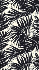 Sticker - Tropical pattern plant backgrounds.
