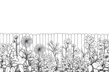 Flower backyard sketch backgrounds pattern.