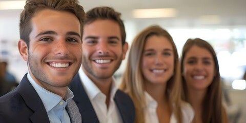 Young professionals happily posing in an office environment. Concept Office Photoshoot, Professional Portraits, Office Props, Candid Poses, Lifestyle Shoot