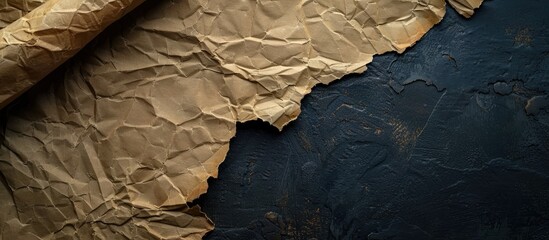 Fototapete - Dark colored sheet of paper with copy space image.