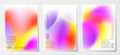 © NENGKUNG - Gradient blurred backgrounds set modern abstract colorful patterns graphic. Design template collection for cover and poster. Vector illustration