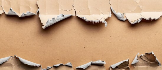 Poster - Assortment of torn paper and cardboard with copy space image.
