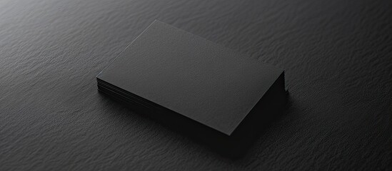 Poster - A business card displayed on a black background, with room for text or images, known as copy space image.