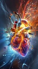 Wall Mural - Phosphatidylserine and the Dynamic Interaction with the Bundle of His in the Captivating Heart