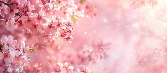 Aufkleber - Springtime cherry blossom background with copy space image for a banner.