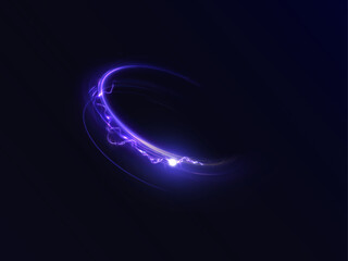 Wall Mural - glowing blue swirl png of bright lines with intertwining lightning effect. abstract light effect for