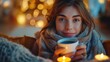 © Mark Sutton - Cozy Orange Warmth: Christmas Morning Coffee Bliss