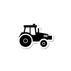 Canvas Print - Tractor icon isolated on transparent background