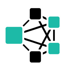 Sticker - illustration of a icon cluster