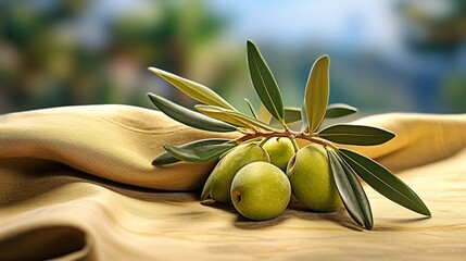 Poster - olives on a branch