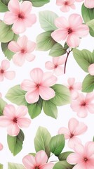 Canvas Print - Wallpaper pattern flower backgrounds.