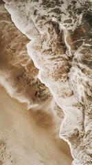 Canvas Print - Sand beach wallpaper aerial view shoreline outdoors.