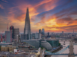 Wall Mural - Close up view of the Shard skyscraper in London. The tallest building in the EU. Business center of London.