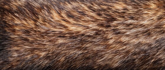 panoramic close-up, high detail scan of ferret fur material, generative ai