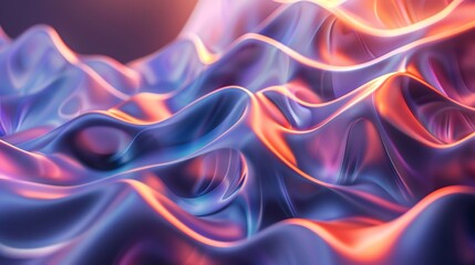 Wall Mural - Abstract colorful background with flowing, wavy, liquid texture.