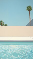 Wall Mural - Poolside outdoors summer plant.