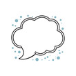 © Zahid - speech bubble message icon, cloud Design Logo with Black and White Colors Trendy Vector Illustration
