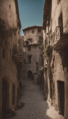 Canvas Print - Collection of Ancient city or old city Building in the old city isolated on a transparent background