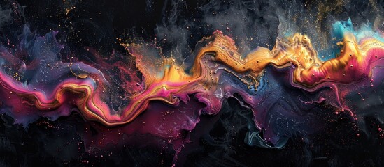 Wall Mural - Abstract Swirls of Color in a Cosmic Dance