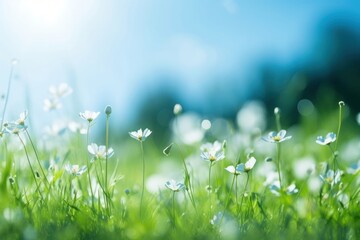 Canvas Print - Flower summer grass backgrounds.