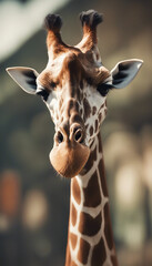 Wall Mural - giraffe businessperson giraffe animal wildlife