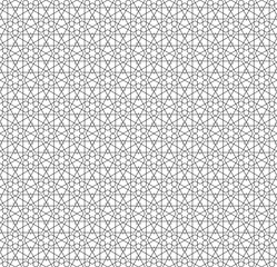 Wall Mural - Seamless geometric pattern. Arabic ornament in lines