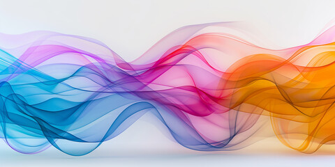 Wall Mural - colorful abstract waves of light and energy with vibrant gradient hues in motion