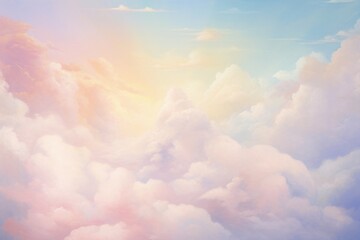 Canvas Print - Rainbow over the sky backgrounds outdoors nature.