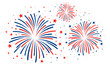© Rajan - Fireworks on white background, vector, firework clipart no background, icon, illustration for 4th of July, holiday, Xmas, new year, birthday, anniversary, victory, party, carnival, congratulations
