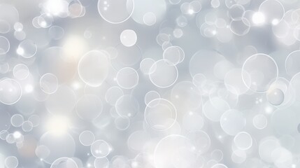 Wall Mural - Abstract Silver and White Bubble Background
