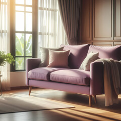 Wall Mural - a beautiful sofa in the room