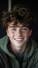 Wall Mural - Irish teen boy with a cheerful expression