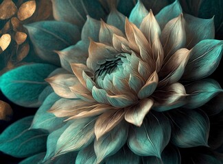 Canvas Print - Flower 3D Rendering Illustration