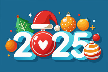 Sticker - Happy New Year 2025 background