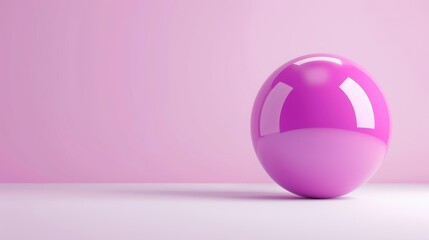 Sticker - A purple globe suspended in mid-air, with light rays emanating from it against a clean, white background. The minimalist design and ample copy space make it suitable for a variety of creative