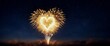 © Oliver - Golden fireworks background explosion firework forming the shape